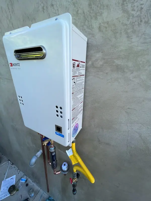 Tankless water heater installation for Brandywine Farms homes